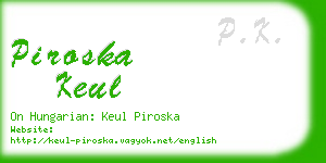 piroska keul business card